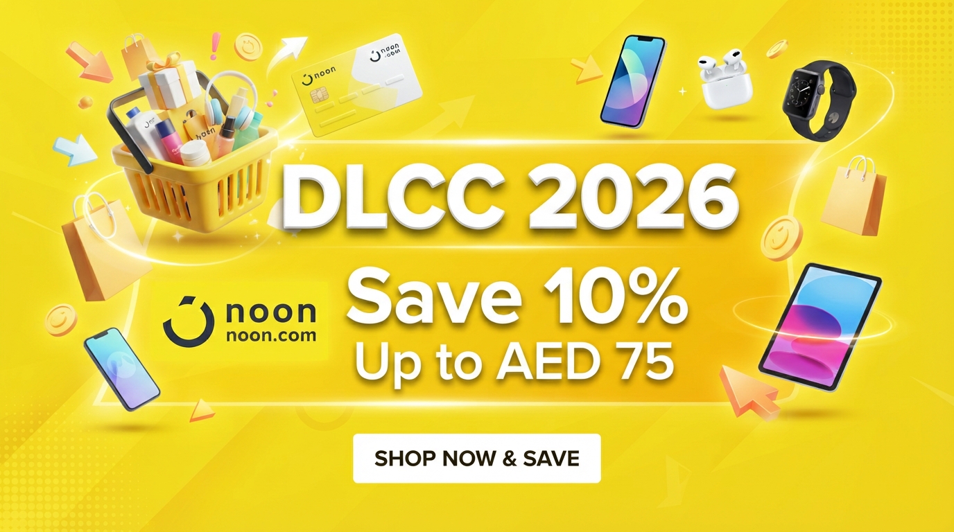 Noon Coupon Code DLCC 2026 | Save 10% Up to AED 75