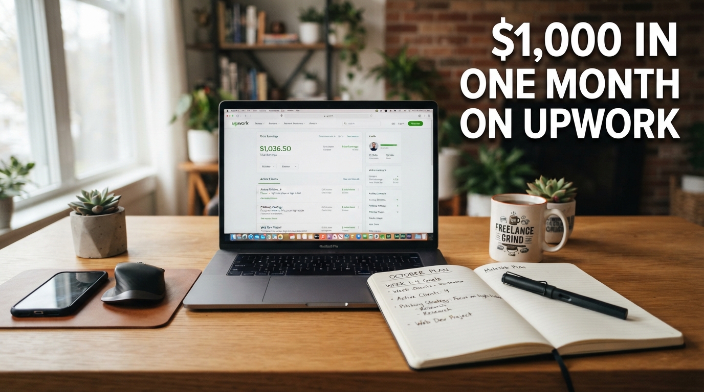 How One Freelancer Made Over $1,000 in His First Month on Upwork: The Strategy Behind It