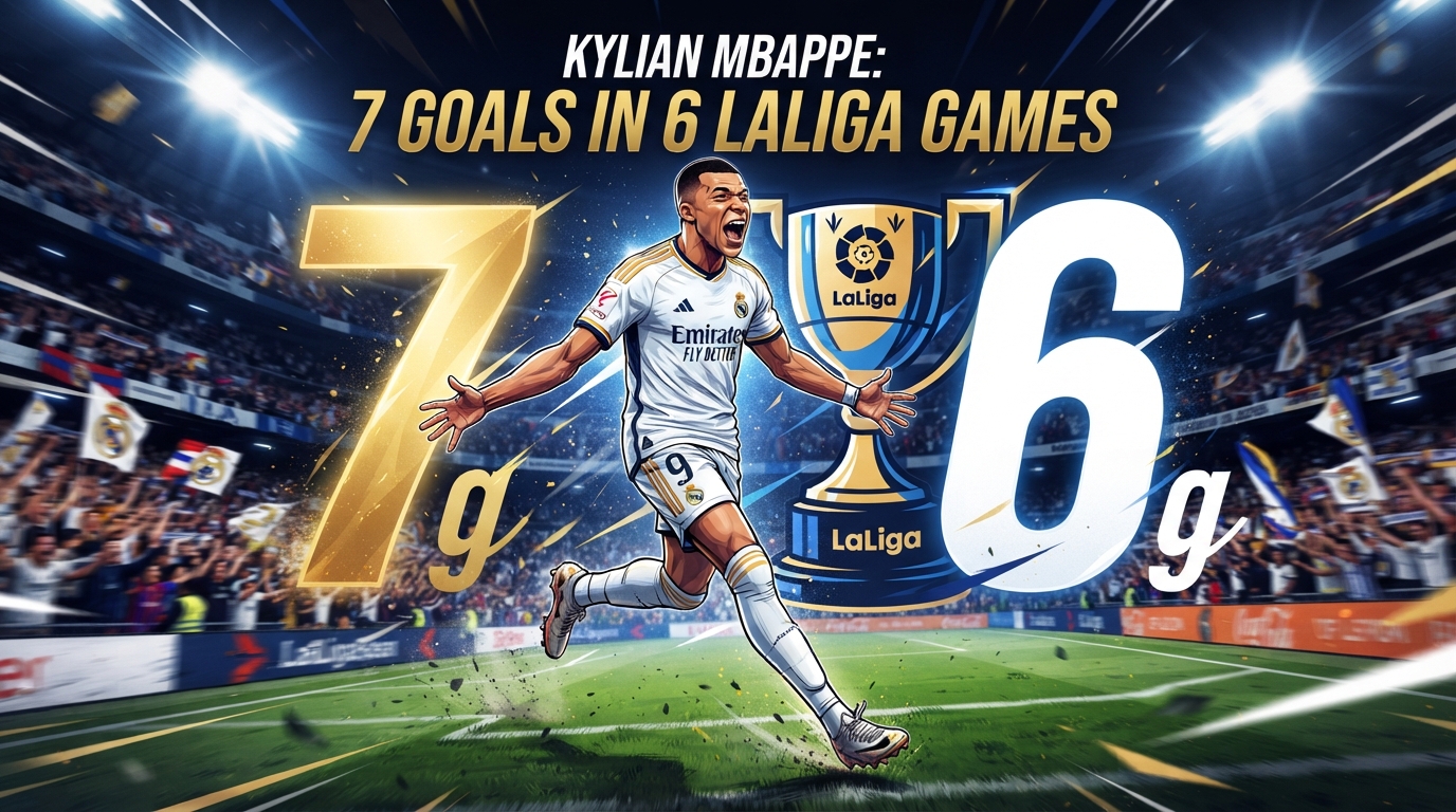 Kylian Mbappe Has 7 Goals in 6 LaLiga Games: The Numbers Behind His Incredible Start