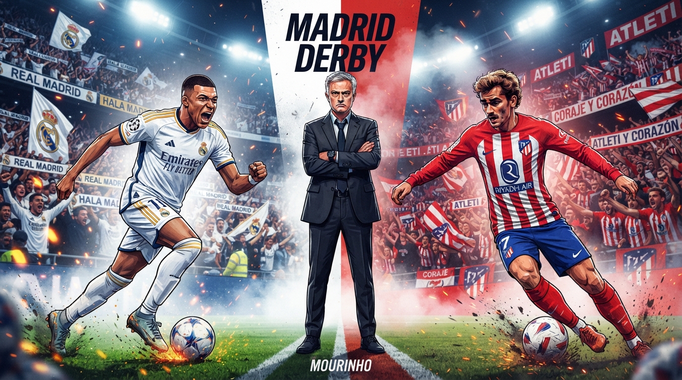 Atlético Madrid vs Real Madrid: Can Mbappé and Mourinho Win the Madrid Derby and Keep Pace With Barcelona?